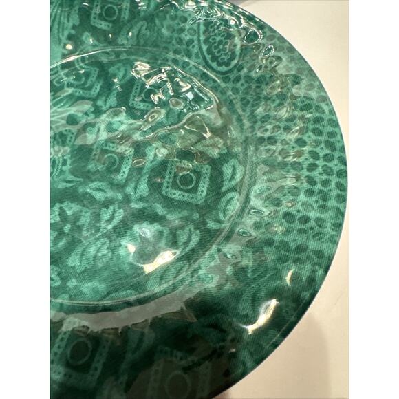 Set of 4 Southern Living Melamine Plates Green Exclusively Dillard's NEW - Picture 4 of 6